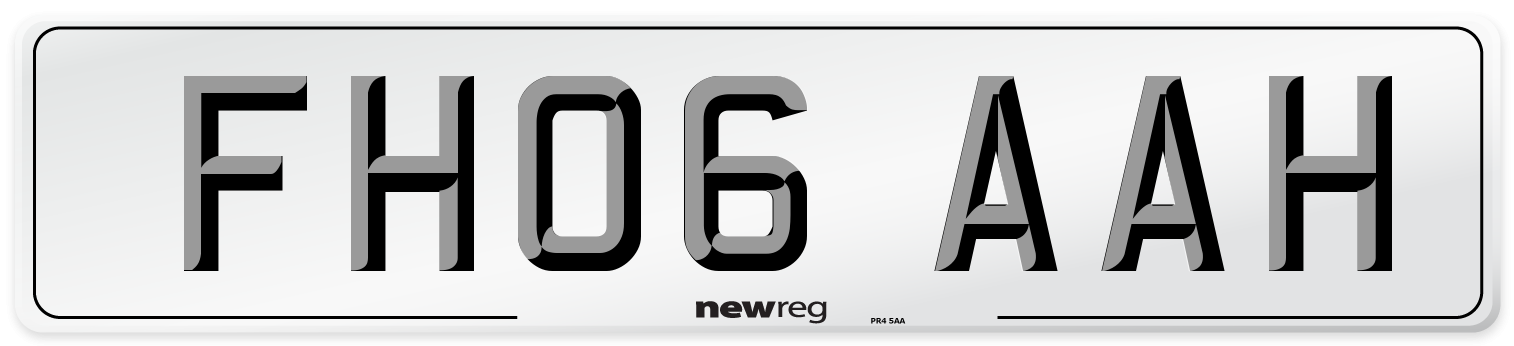 FH06 AAH Number Plate from New Reg